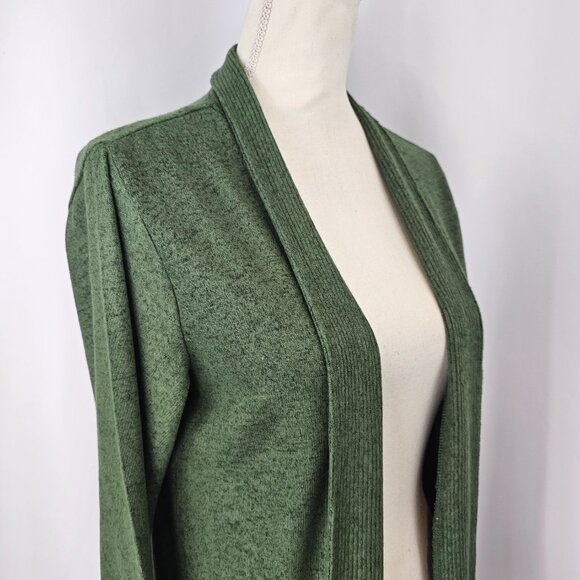 Bobeau Women's Green Open Front Long Sleeve Lightweight Cardigan Size PS NWT - Picture 7 of 15